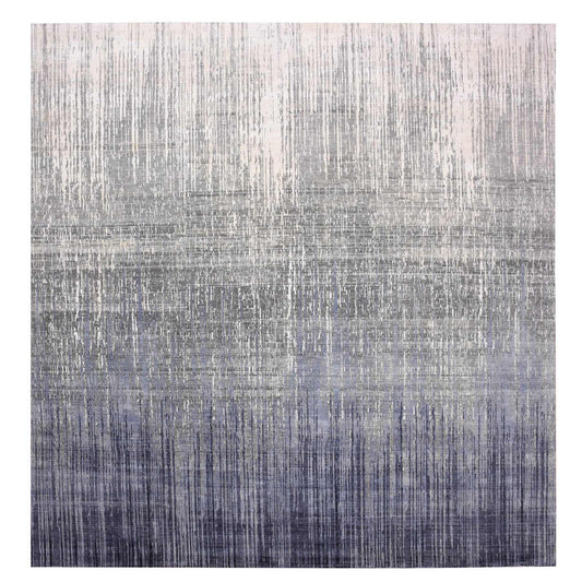 Modern and Contemporary Wool Hand Knotted Rug Grey Gray 12.1X12.2 -O075118
