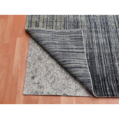 Modern and Contemporary Wool Hand Knotted Rug Grey Gray 12.1X12.2 -O075118