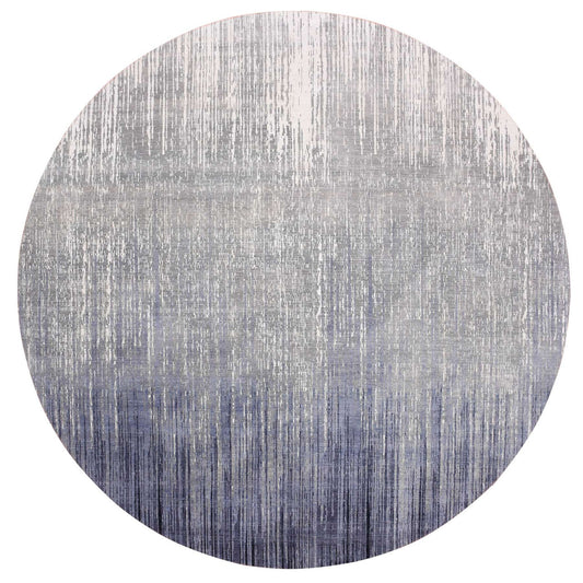 Modern and Contemporary Wool Hand Knotted Rug Grey Gray 12.1X12.2 -O075119