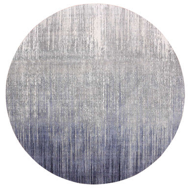 Modern and Contemporary Wool Hand Knotted Rug Grey Gray 12.1X12.2 -O075119