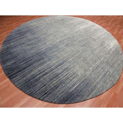 Modern and Contemporary Wool Hand Knotted Rug Grey Gray 12.1X12.2 -O075119