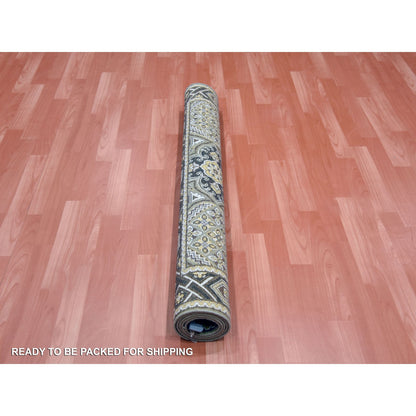 Transitional Wool & Silk Hand Knotted Rug Brown Brown 4.0X6.2 -O075133