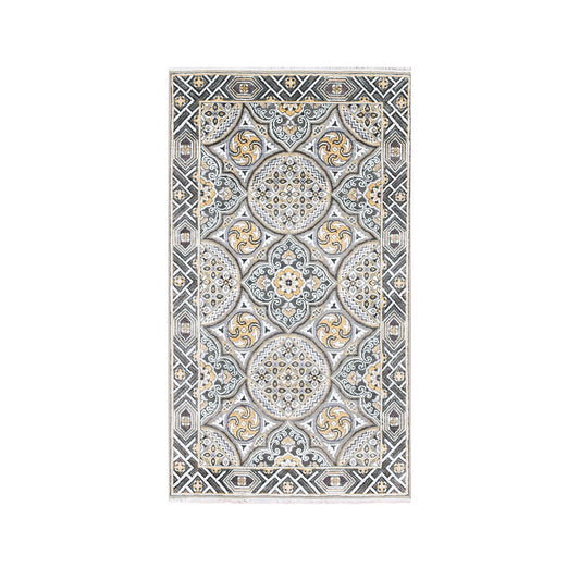 Transitional Wool & Silk Hand Knotted Rug Brown Brown 3.0X5.2 -O075134