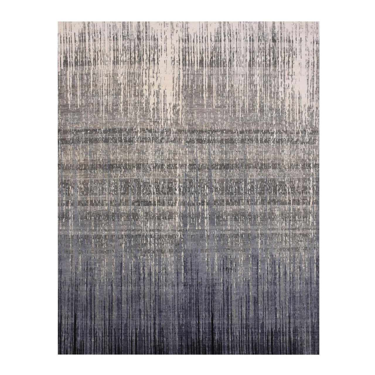 Gray 8'0" x 10'3" Modern and Contemporary Hand knotted Wool Rug - Sku: O075144