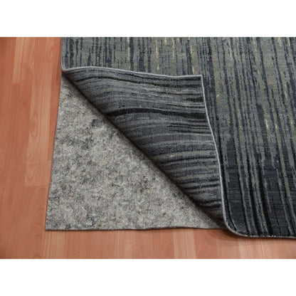 Modern and Contemporary Wool Hand Knotted Rug Grey Brown 8.0X10.3 -O075144