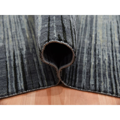 Modern and Contemporary Wool Hand Knotted Rug Grey Brown 8.0X10.3 -O075144