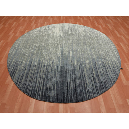 Modern and Contemporary Wool Hand Knotted Rug Grey Brown 7.10X8.1 -O075145