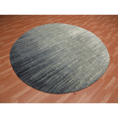 Modern and Contemporary Wool Hand Knotted Rug Grey Brown 7.10X8.1 -O075145