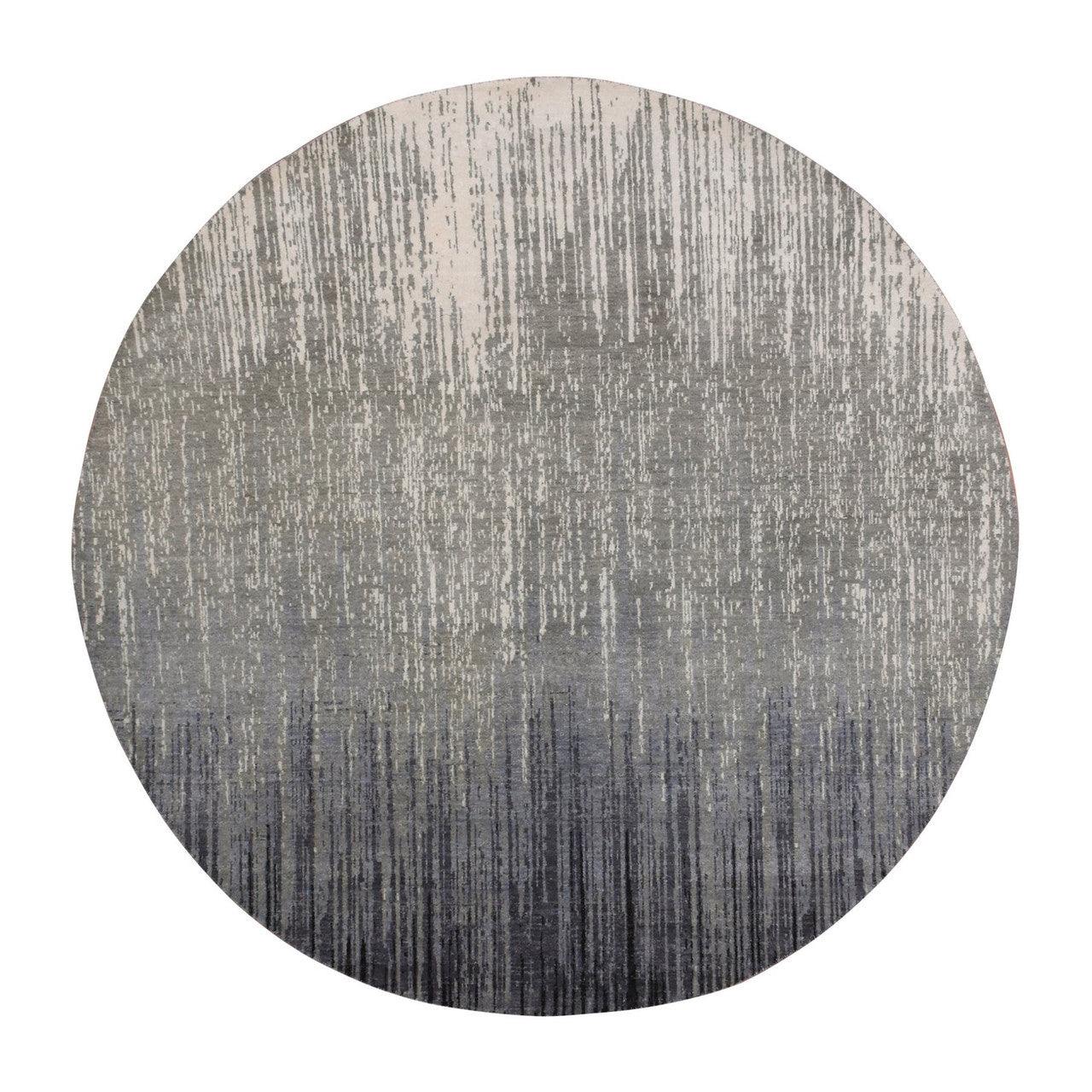 Modern and Contemporary Wool Hand Knotted Rug Grey Gray 7.0X7.2 -O075147