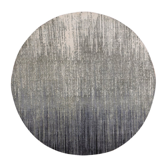 Modern and Contemporary Wool Hand Knotted Rug Grey Gray 7.0X7.2 -O075147