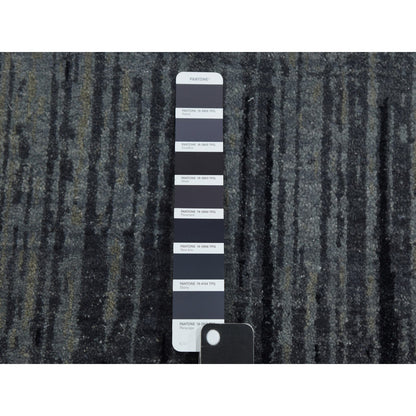 Modern and Contemporary Wool Hand Knotted Rug Grey Gray 7.0X7.2 -O075147