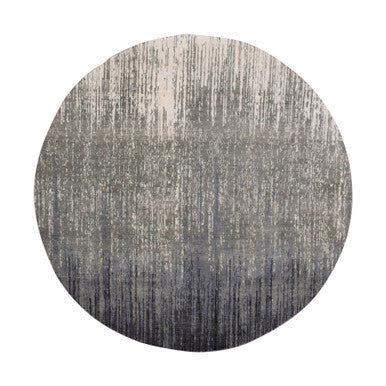 Modern and Contemporary Wool Hand Knotted Rug Grey Gray 6.0X6.0 -O075148