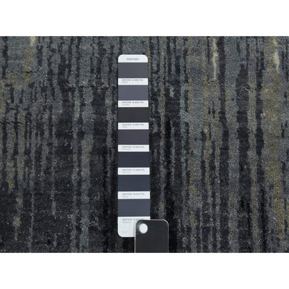Modern and Contemporary Wool Hand Knotted Rug Grey Gray 6.0X6.0 -O075148