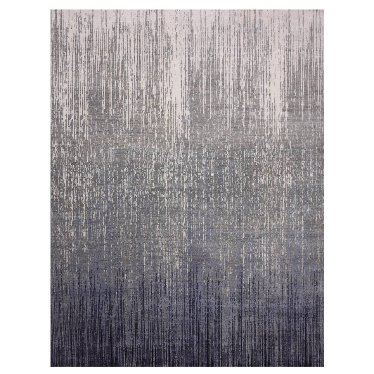 Gray 12'2" x 15'0" Modern and Contemporary Hand knotted Wool Rug - Sku: O075152
