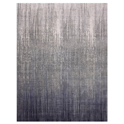 Modern and Contemporary Wool Hand Knotted Rug Grey No Border 12.2X15.0 -O075152