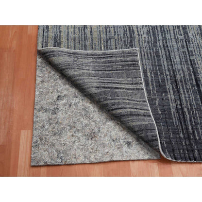 Modern and Contemporary Wool Hand Knotted Rug Grey No Border 12.2X15.0 -O075152
