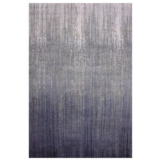 Modern and Contemporary Wool Hand Knotted Rug Grey No Border 12.2X18.0 -O075153