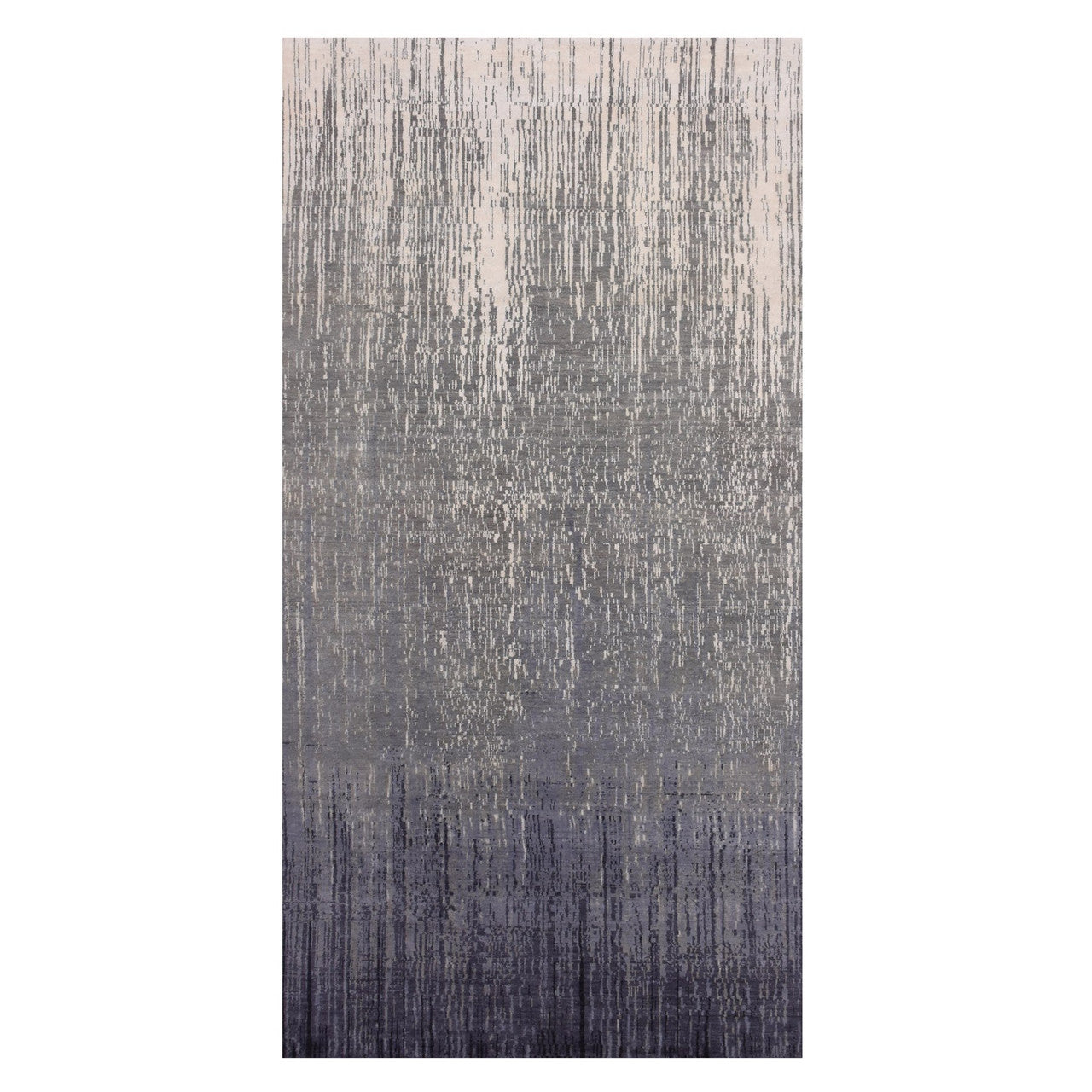 Gray 6'1" x 12'1" Modern and Contemporary Hand knotted Wool Rug - Sku: O075154