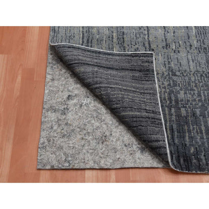 Modern and Contemporary Wool Hand Knotted Rug Grey No Border 6.1X12.1 -O075154