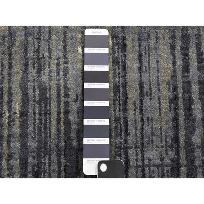 Modern and Contemporary Wool Hand Knotted Rug Grey No Border 2.6X8.0 -O075157
