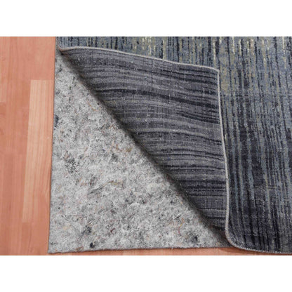 Modern and Contemporary Wool Hand Knotted Rug Grey No Border 2.6X8.0 -O075158