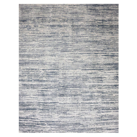 Modern and Contemporary Wool & Silk Hand Knotted Rug Ivory No Border 11.7X14.10 -O075161