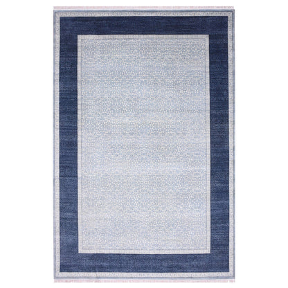 Modern and Contemporary Wool Hand Knotted Rug Blue Navy Blue 12.3X18.2 -O075171
