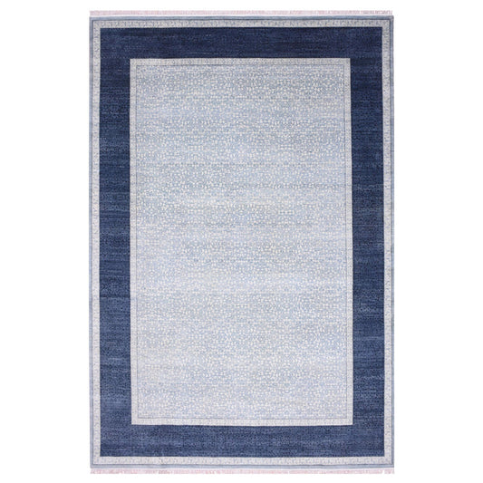 Modern and Contemporary Wool Hand Knotted Rug Blue Navy Blue 12.3X18.2 -O075171