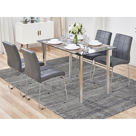 Modern and Contemporary Silk Hand Knotted Rug Grey No Border 8.0X10.1 -O075179