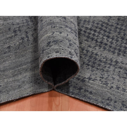 Modern and Contemporary Silk Hand Knotted Rug Grey No Border 8.0X10.1 -O075179