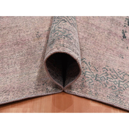 Modern and Contemporary Silk Hand Knotted Rug Pink No Border 8.9X12.2 -O075180