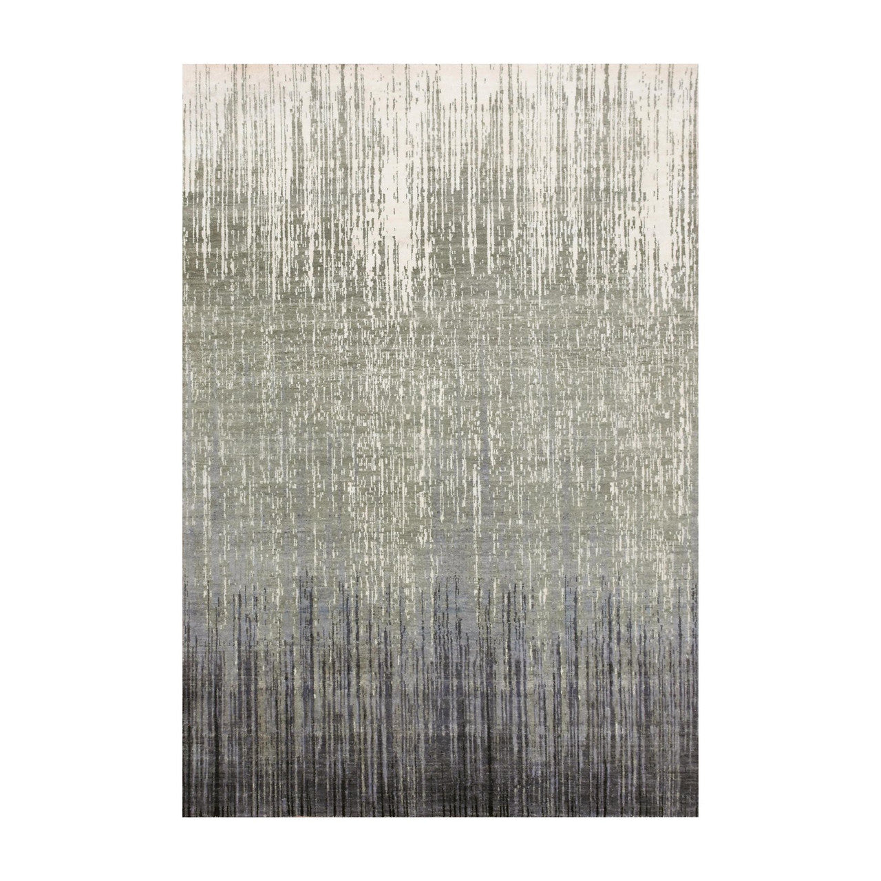 Gray 6'1" x 9'2" Modern and Contemporary Hand knotted Wool Rug - Sku: O075182