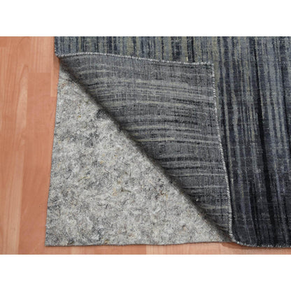 Modern and Contemporary Wool Hand Knotted Rug Grey No Border 2.6X10.2 -O075184