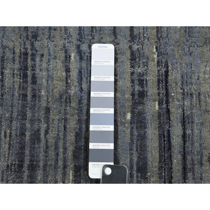 Modern and Contemporary Wool Hand Knotted Rug Grey No Border 2.6X10.2 -O075184