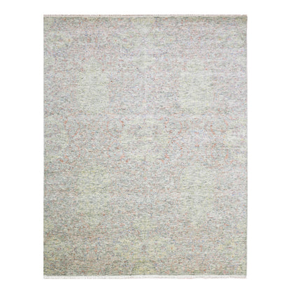 Modern and Contemporary Wool Hand Knotted Rug Grey No Border 8.0X10.2 -O075185