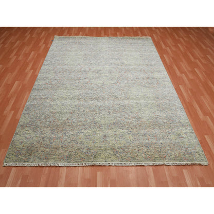 Modern and Contemporary Wool Hand Knotted Rug Grey No Border 8.0X10.2 -O075185