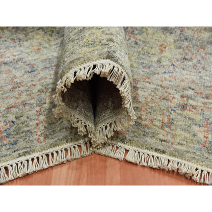 Modern and Contemporary Wool Hand Knotted Rug Grey No Border 8.0X10.2 -O075185