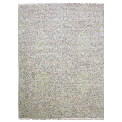 Modern and Contemporary Wool Hand Knotted Rug Multicolored No Border 8.10X12.0 -O075189