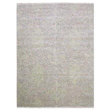 Modern and Contemporary Wool Hand Knotted Rug Multicolored No Border 8.10X12.0 -O075189