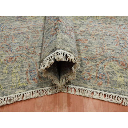 Modern and Contemporary Wool Hand Knotted Rug Multicolored No Border 8.10X12.0 -O075189