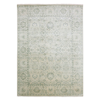 Oushak And Peshawar Silk Hand Knotted Rug Grey Gray 8.6X12.0 -O075193
