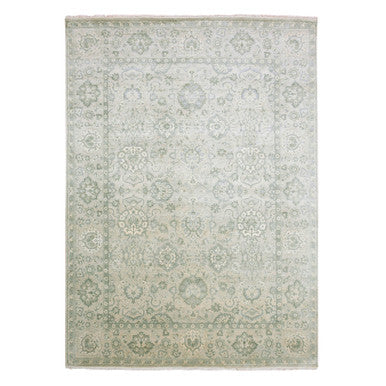 Oushak And Peshawar Silk Hand Knotted Rug Grey Gray 8.6X12.0 -O075193