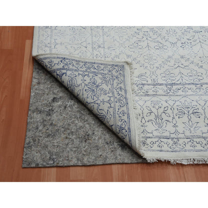 Transitional Cotton Hand Knotted Rug Ivory Ivory 9.1X11.10 -O075217