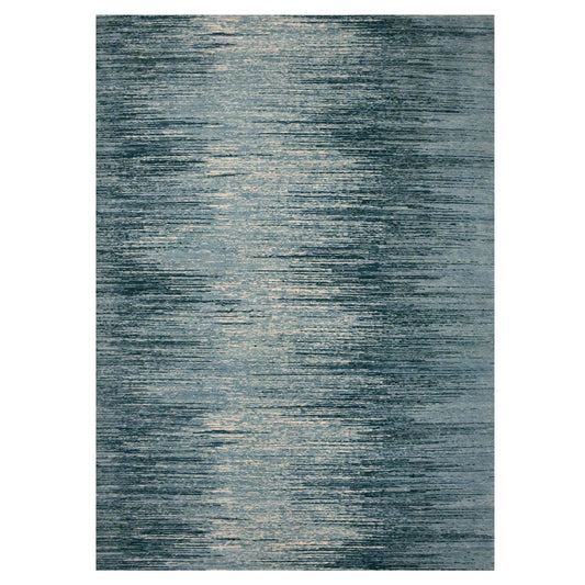 Modern and Contemporary Wool Hand Knotted Rug Blue No Border 10.1X14.1 -O075249