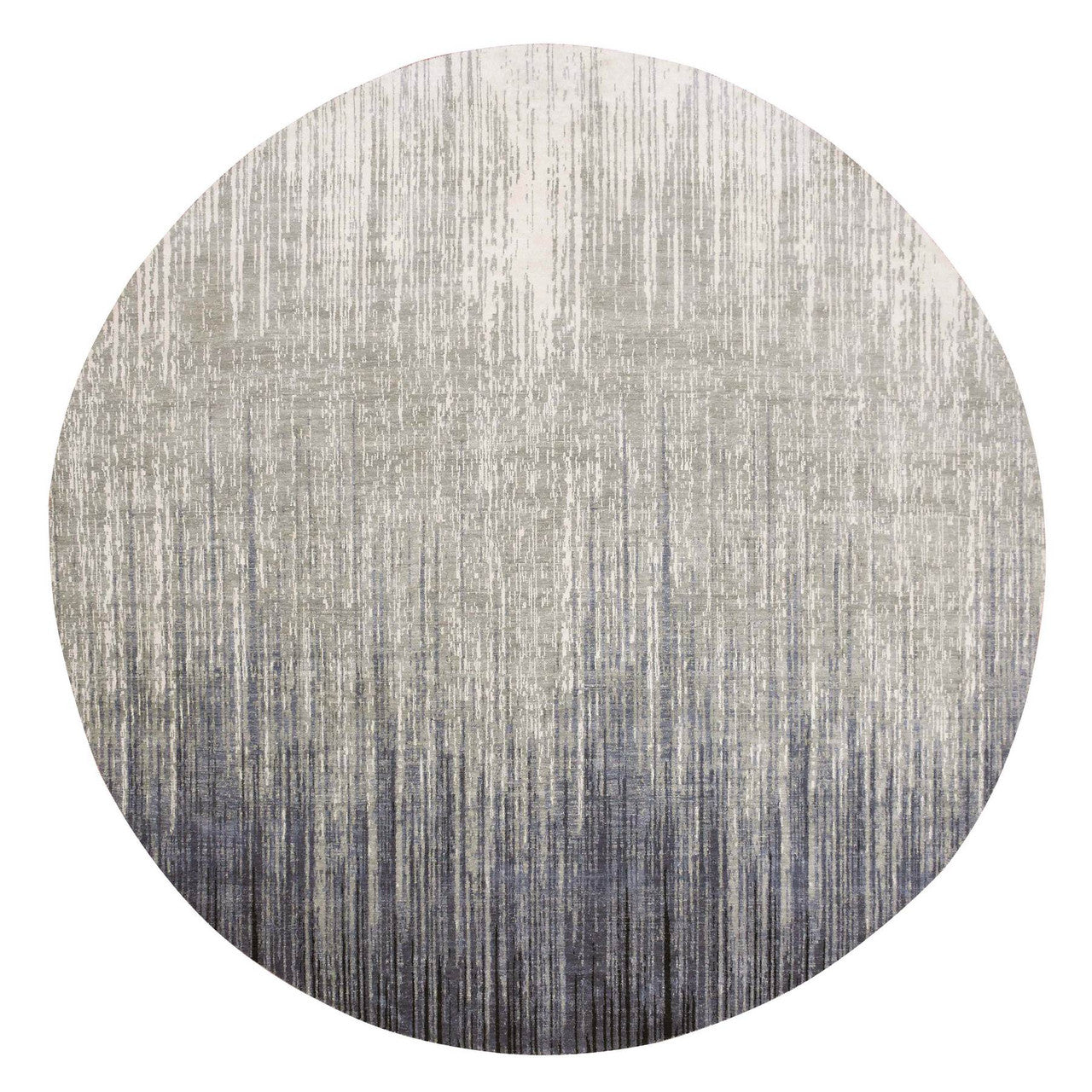 Gray 10'0" x 10'0" Modern and Contemporary Hand knotted Wool Rug - Sku: O075251