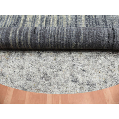 Modern and Contemporary Wool Hand Knotted Rug Grey No Border 10.0X10.0 -O075251