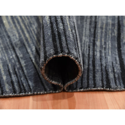 Modern and Contemporary Wool Hand Knotted Rug Grey No Border 10.0X10.0 -O075251