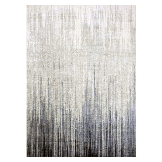 Modern and Contemporary Wool Hand Knotted Rug Grey No Border 10.1X14.2 -O075252
