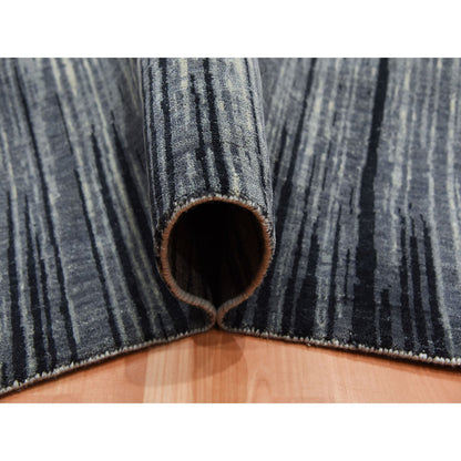 Modern and Contemporary Wool Hand Knotted Rug Grey No Border 10.1X14.2 -O075252