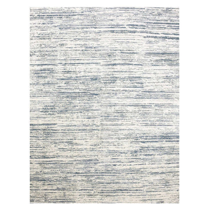Modern and Contemporary Wool & Silk Hand Knotted Rug Ivory No Border 8.9X11.8 -O075255